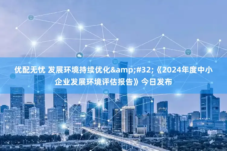 优配无忧 发展环境持续优化&#32;《2024年度中小企业发展环境评估报告》今日发布